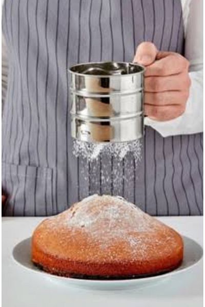 BÜYÜLÜ HOME Push Practical Flour Sieve Powder Sugar Dispenser Stainless Flour Dispenser