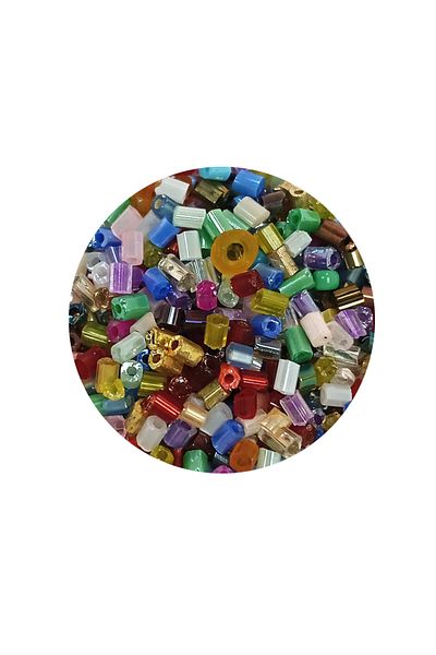 STUMBANNG Cut Glass Beads 2mm - 60 Grams - Mixed Color - Bnc357