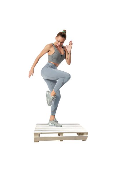 Reyo Design Natural Wooden Step Board with Non-Slip Base, Suitable for Home Use 10X25X50 cm