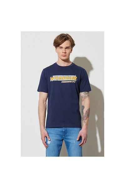 WRANGLER Ανδρικό μπλουζάκι Navy Blue Crew Neck