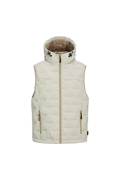 Jack & Jones Jack & Jones Sonic Bodywarmer Men's Beige Hooded Vest