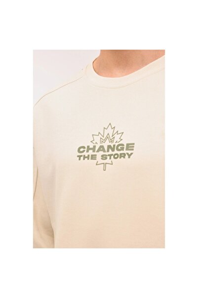 lumberjack Filaz Erkek Bej Yuvarlak Yaka Sweatshirt