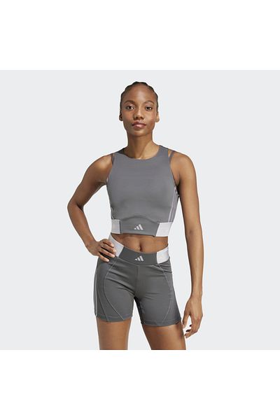 adidas Hyperglam Q3 Women's Gray Round Neck Tank Top