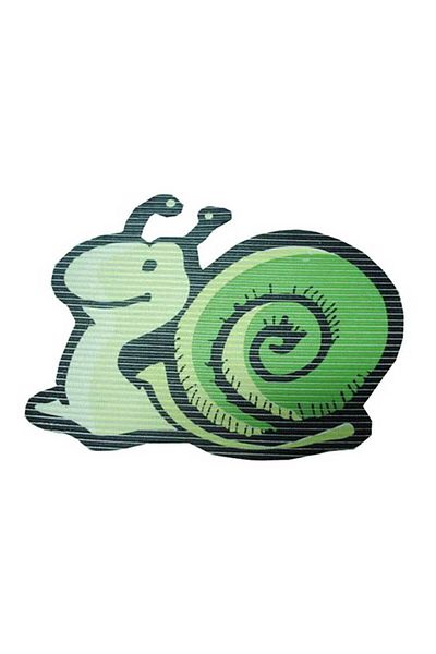 Homelux Foam bath mat, snail shape, green, 65x50 cm