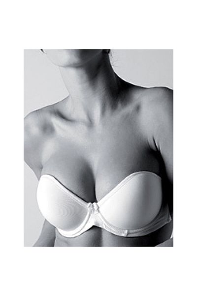 Magic Form 3060 Plain Fabric Strapless Water Bra - Ecru