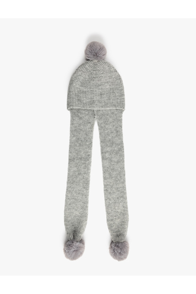 Koton Pompom Beret Detailed Scarf