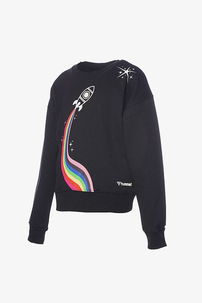 hummel Astrid Children - Μαύρο φούτερ με στρογγυλή λαιμόκοψη