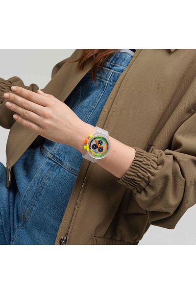 Swatch Neon Jelly Sb02K100 Wrist Watch