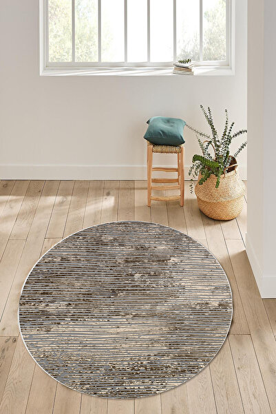 Zeria Home Round Carpet Washable Non-Slip Base Printed Cutting Carpet Runner ...