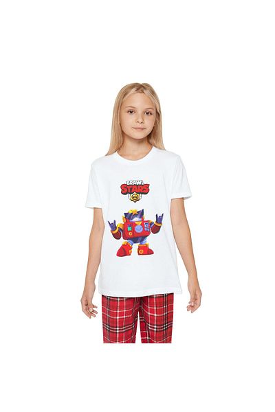 Hilosh Tricou pentru copii unisex cu imprimeu Brawl Stars Surge K01