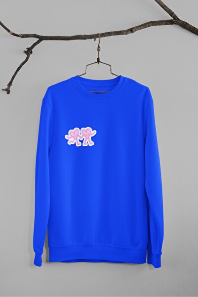 Butik المرأة / فتاة طويلة الأكمام 2 موضوع اليد في اليد قلوب نقل مطبوعة طاقم ا...