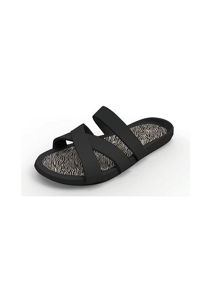 Decathlon Γυναικείες παντόφλες πισίνας - Μαύρες - Slap 500