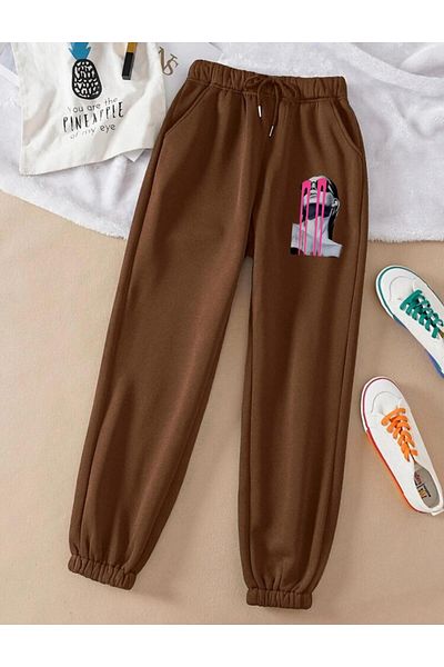 RPT MODA ΦΟΡΜΑ JOGGER ΜΕ ΕΛΑΣΤΙΚΕΣ ΤΣΕΠΕΣ ΡΟΖ ΚΟΡΙΤΣΙΑ ΜΕ ΕΚΤΥΠΩΣΗ