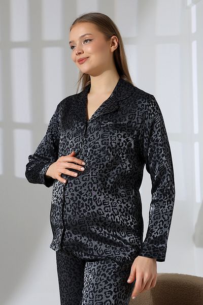LİKAPA Set pijamale de maternitate LİKAPASHOP VISCOSĂ CU MÂNECĂ LUNGĂ