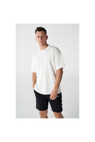 hummel Hmlfinny Oversize T-shirt S/s Ανδρικό T-shirt911799-9003 Off White
