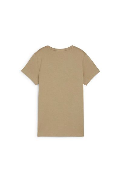 Puma Essentials Logo Γυναικείο μπλουζάκι με στρογγυλή λαιμόκοψη σε μπεζ χρώμα