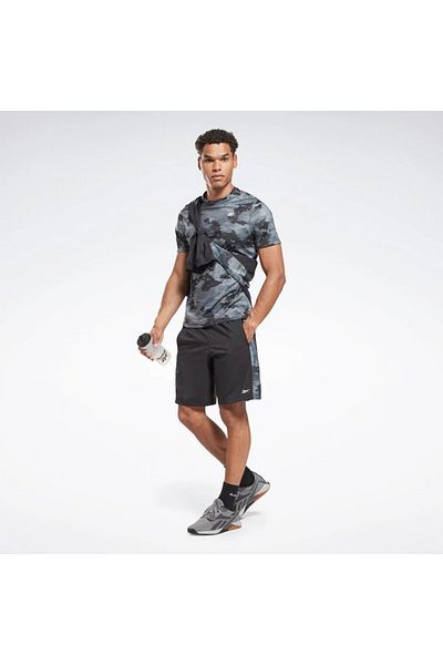 Reebok Ανδρικό μαύρο σορτς - Train Camo Woven