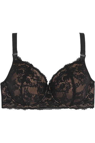 Magic Form 5911 All Lace Thin Sponge Plus Size Gathering σουτιέν - Χάλκινο/μαύρο