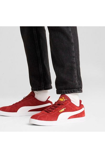 Puma PUMA Club II-Intense Rot / Weiß / Gold Animal Herrenschuhe