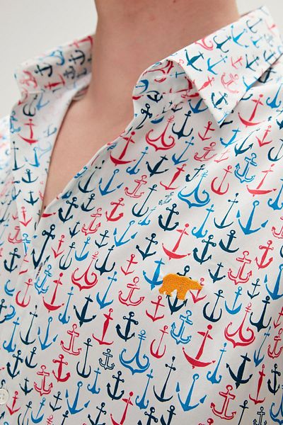 Bad Bear Anchor Shirt Candy White