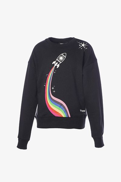 hummel Astrid Children - Μαύρο φούτερ με στρογγυλή λαιμόκοψη
