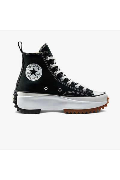 converse Damen-Sneaker 166800c Run Star Hike Canvas Platform Schwarz/weißes Canvas