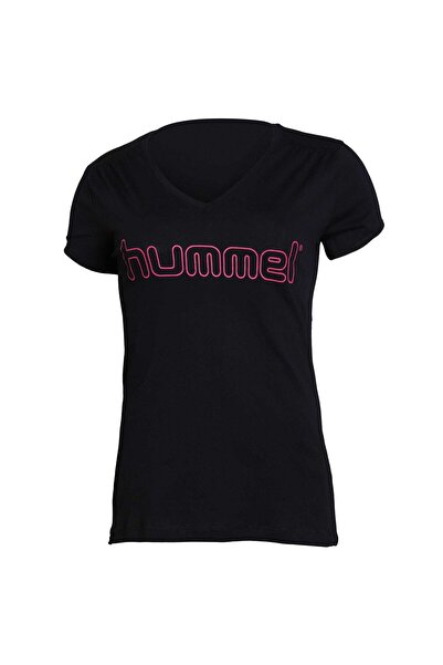 hummel Γυναικείο μπλουζάκι Klara με μαύρο στάμπα με λαιμόκοψη σε σχήμα V