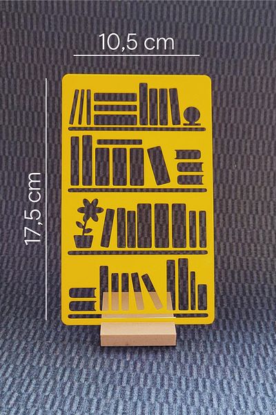 Karmelom Studio Bullet Journal Bookshelf Template Ruler - Reading List & Library Drawing