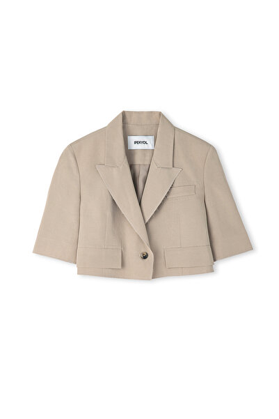 İpekyol Linen mixed crop jacket