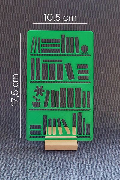 Karmelom Studio Bullet Journal Bookshelf Template Ruler - Reading List & Library Drawing