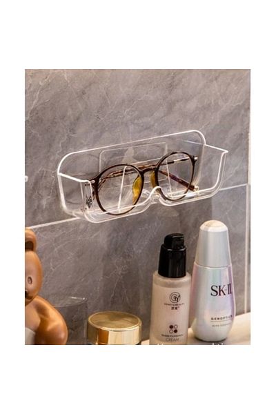 OZCMAX Self Adhesive Transparent Glasses Stand