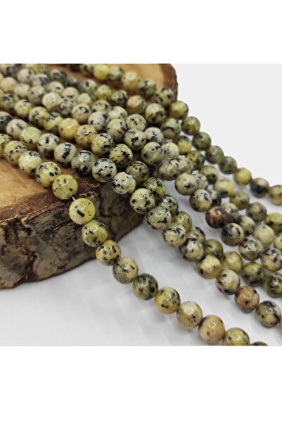 SESİKA HOBİ Piatra naturala autentica A Cuarț cu pete galbene de calitate 8 mm 1 șuviță medie 47 buc.