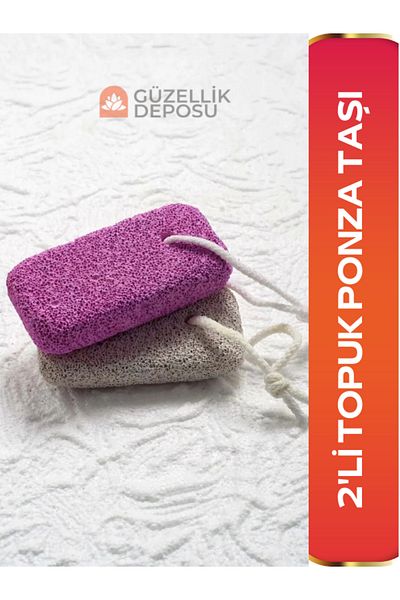 Güzellik Deposu 2-Piece Heel Pumice Stone, Natural Heel Stone