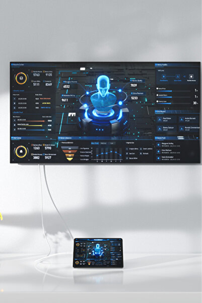 TrkTech Type-c To Hdmı Adaptör Android Tablet Ipad Uyumlu 1080p Görüntü Aktarımı 2 Metre