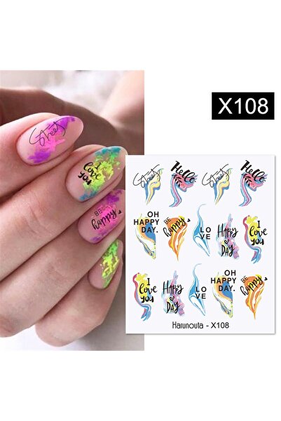 tırnakmania Su transferli nail art sticker X108 (53013-8)