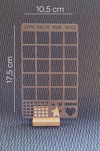 Karmelom Studio Bullet Journal Calendar Set of 2 Stencil Rulers - Weekly & Monthly Planning Ruler
