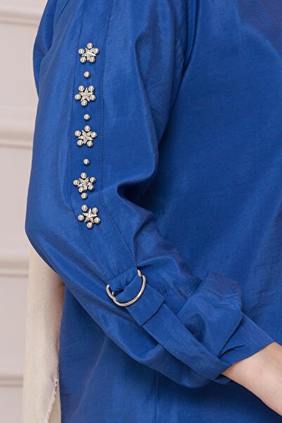 Sevitli Μπλε τουνίκ - Λεπτομέρεια με μανίκια
