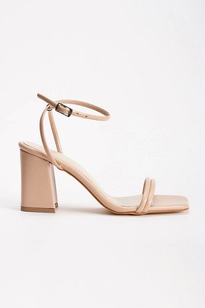 MFT AYAKKABI Pantofi cu toc gros de 8 cm pentru femei Nude