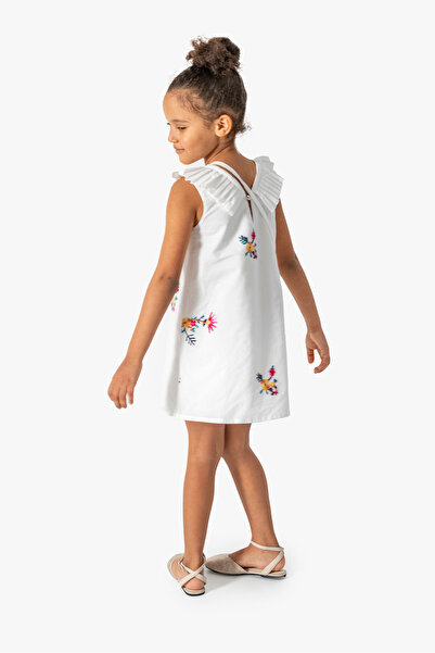 DFN Рокля с бродирана чанта с цветя