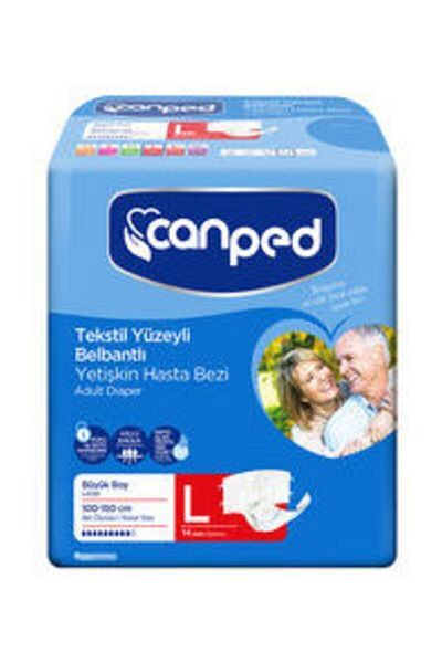 Canped Patient Diapers with Waistband Large 14 Pcs