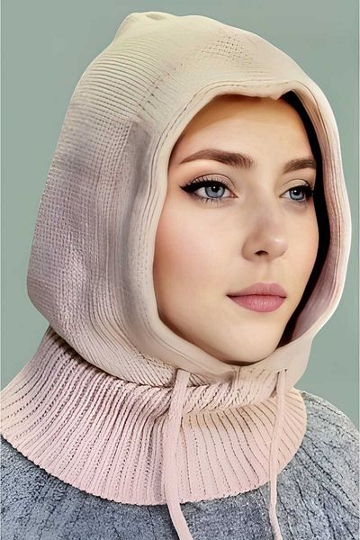Trenderrs Women's Knitwear Hijab Knitted Beanie Hijab Headgear Hijab Beanie