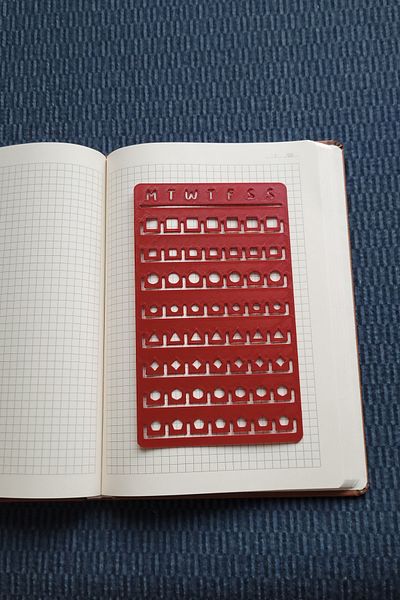 Karmelom Studio Bullet Journal Template Ruler for Week Plan and Tasks - Agenda & Notebook Organizing Tool