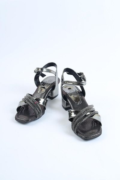 Moda Lime Black High Heels Girls' Shoes - Wedding and Evening Dress Shoes