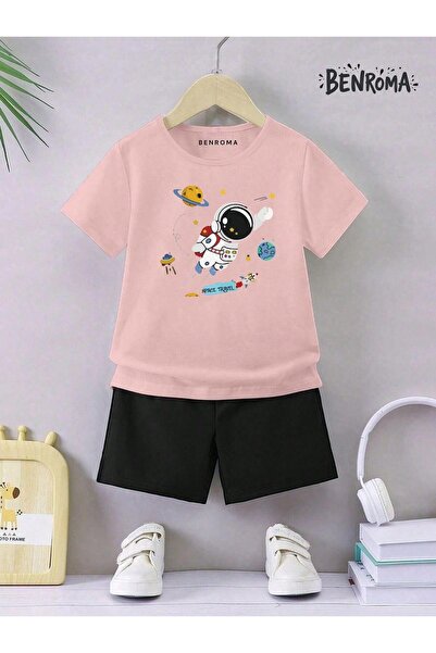 BENROMA Unisex Kids Shorts Set - Character Printed