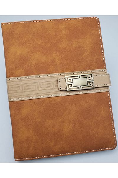 Modellino 120Y Modelist Notebook with Hardcover Leather Cover Magnet Square Belt Buckle Lock A5 Lines - Color Options