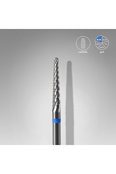 STALEKS Sert Alaşım Koni Freze, Mavi, Çap 2,3 mm / Çalışma Kısmı 14 mm