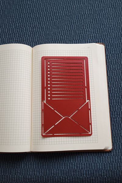 Karmelom Studio Bullet Journal Note and Letter Envelope Themed Template Ruler