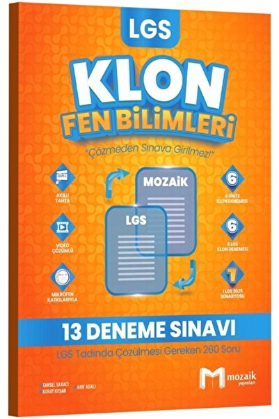 Mozaik Yayınları Mozaik Yayınları Mozaik 8. Sınıf LGS Fen Bilimleri Klon 13'l...