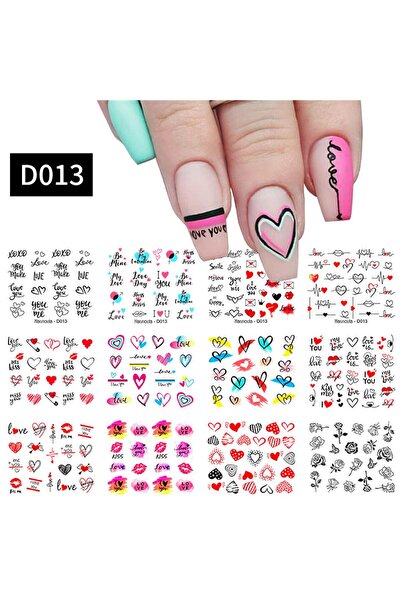 tırnakmania Su transferli nail art sticker D013 (53012-1)