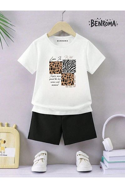 BENROMA Unisex Παιδικό Σετ Σορτς - Character Printed